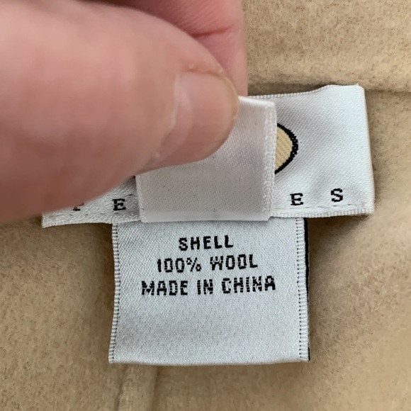 Talbots Wool Blazer size 16, good condition, some spots. Cream color. - Picture 4 of 8